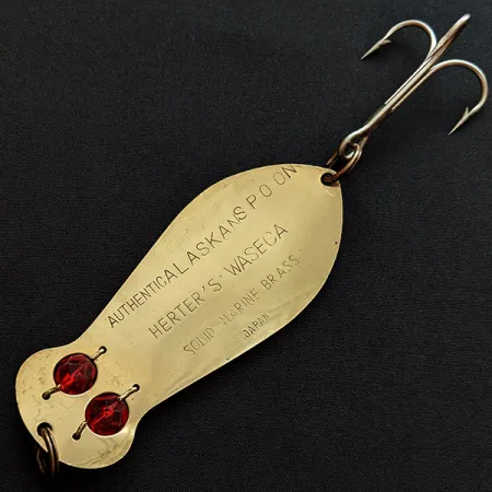 Herter's Authenticalaska spoon, золото/червоні очі, 28 г, блесна коливалка (колебалка) #18886