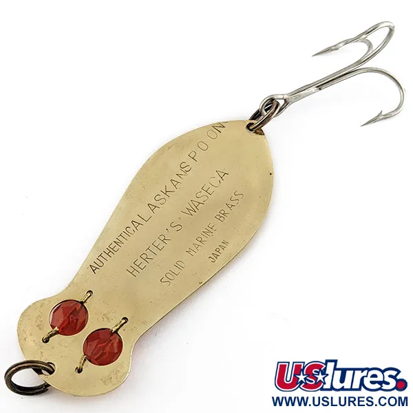 Herter's Authenticalaska spoon, золото/червоні очі, 28 г, блесна коливалка (колебалка) #18886