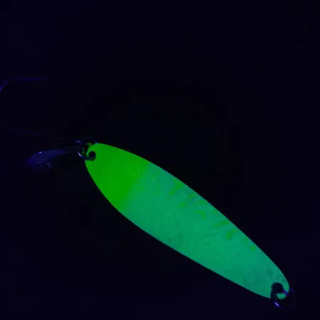 Luhr Jensen Coyote spoon UV Glow, нікель/білий/жовтий UV Glow, 7 г, блесна коливалка (колебалка) #18894