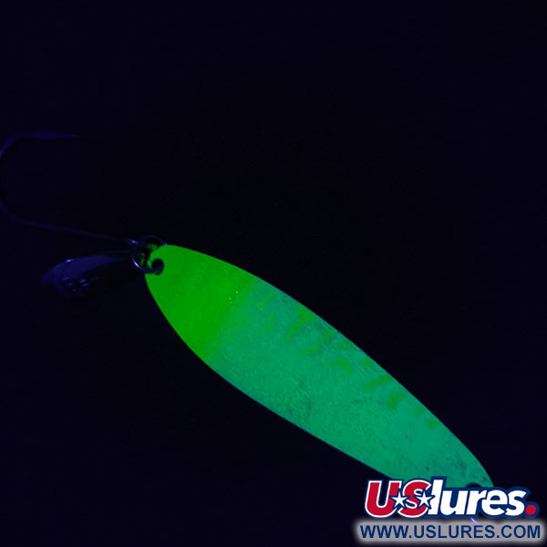  Luhr Jensen Coyote spoon UV Glow, нікель/білий/жовтий UV Glow, 7 г, блесна коливалка (колебалка) #18894