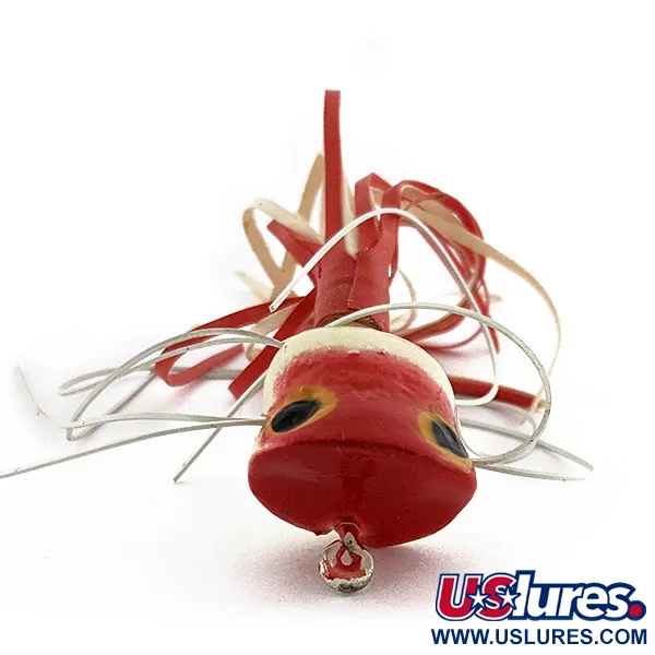 Fred Arbogast Hula Popper, червоний/білий, 2,5 г, воблер #18911