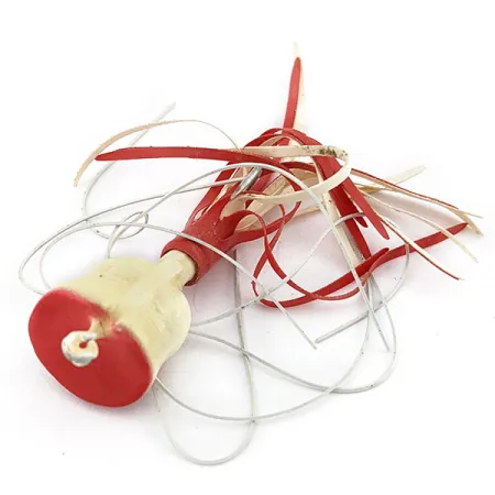 Fred Arbogast Hula Popper, червоний/білий, 2,5 г, воблер #18911