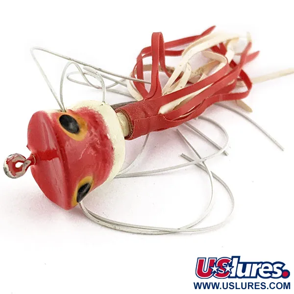 Fred Arbogast Hula Popper, червоний/білий, 2,5 г, воблер #18911