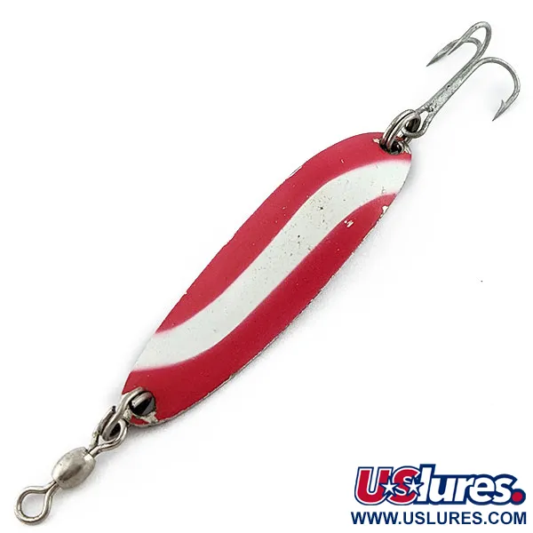 Luhr Jensen Krocodile #3, нікель/червоний/білий, 10 г, блесна коливалка (колебалка) #18955