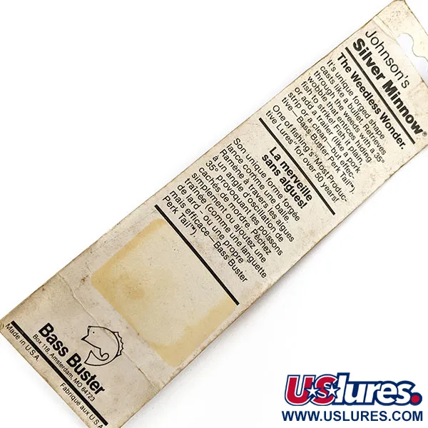   Незачіпляйка Johnson Silver Minnow (1980-x), срібло, 14 г, блесна коливалка (колебалка) #18957