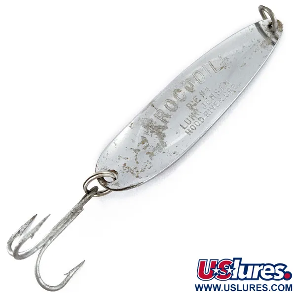 Luhr Jensen Krocodile #4, нікель, 14 г, блесна коливалка (колебалка) #19069