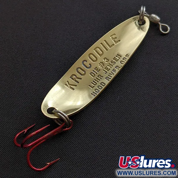 Luhr Jensen Krocodile #3, золото, 10 г, блесна коливалка (колебалка) #19070