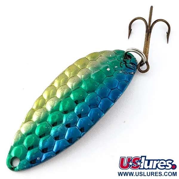 Acme Little Cleo bubbles, золото/зелений/синій/нікель, 11 г, блесна коливалка (колебалка) #19083