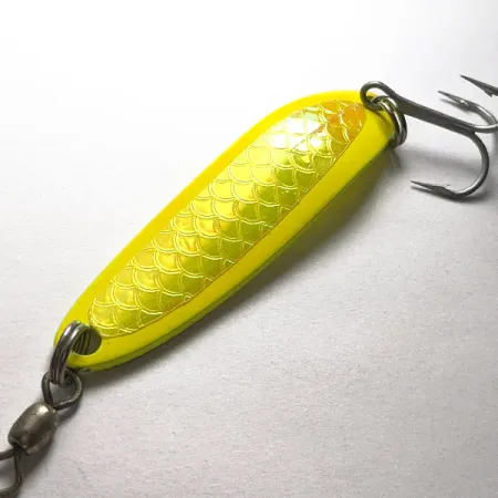 Luhr Jensen Krocodile #3, жовтий, блесна коливалка (колебалка) #19084