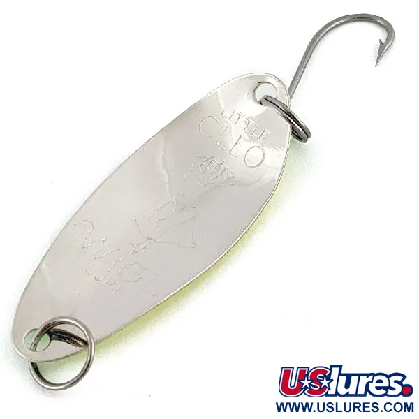 Seneca Flutter Cleo (Hula Girl), нікель/жовтий/зелений UV, 4 г, блесна коливалка (колебалка) #19091