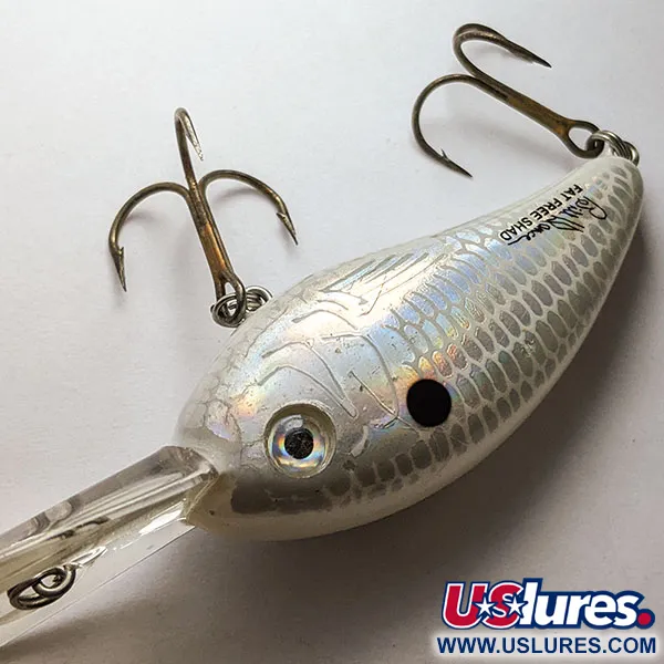  Bomber Fat Free Shad Bill Dance, Pearl White, 14 г, воблер #19154