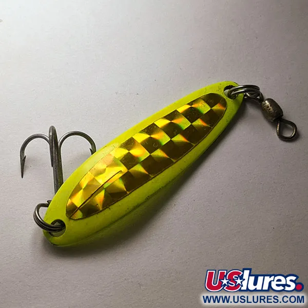 Luhr Jensen Krocodile #3 UV, жовтий UV, 10 г, блесна коливалка (колебалка) #19190