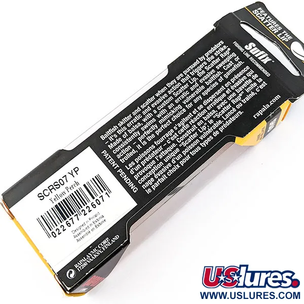 Rapala Scatter Rap Crank 07, Yellow Perch, 7 г, воблер #19252