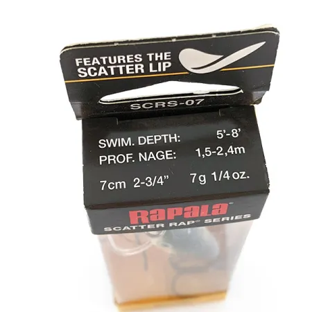 Rapala Scatter Rap Crank 07, Yellow Perch, 7 г, воблер #19252