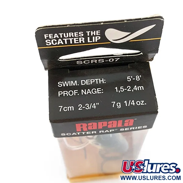 Rapala Scatter Rap Crank 07, Yellow Perch, 7 г, воблер #19252