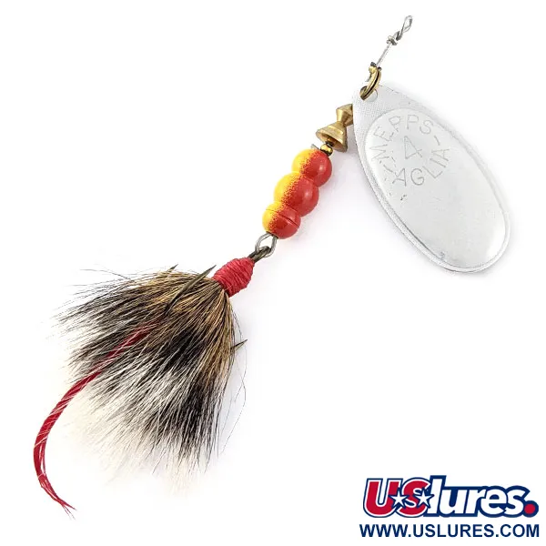  Mepps Aglia 4 Dressed, срібло, 10 г, блешня оберталка (вертушка) #19289