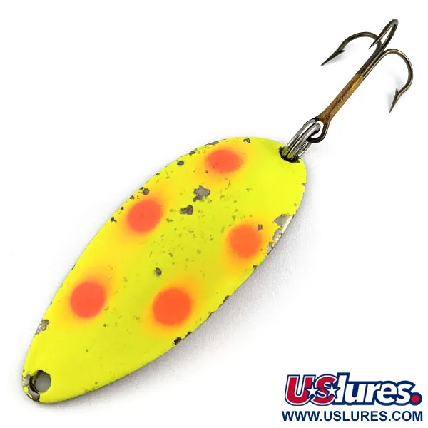 Seneca Little Cleo (Hula Girl), жовтий/червоний/нікель, 18 г, блесна коливалка (колебалка) #19308