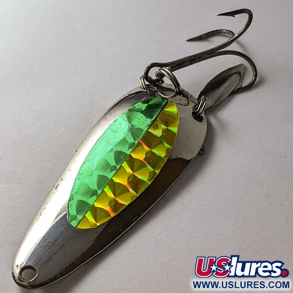 Eppinger Dardevle Imp Klicker, нікель/жовтий/зелений, 11 г, блесна коливалка (колебалка) #19338