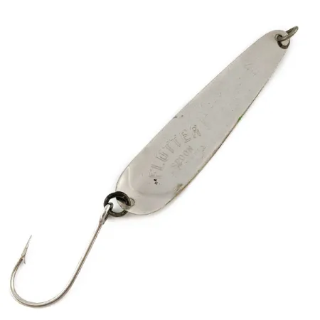 Luhr Jensen Flutter 44 Glow, нікель/білий/зелений Glow, 4,5 г, блесна коливалка (колебалка) #19361