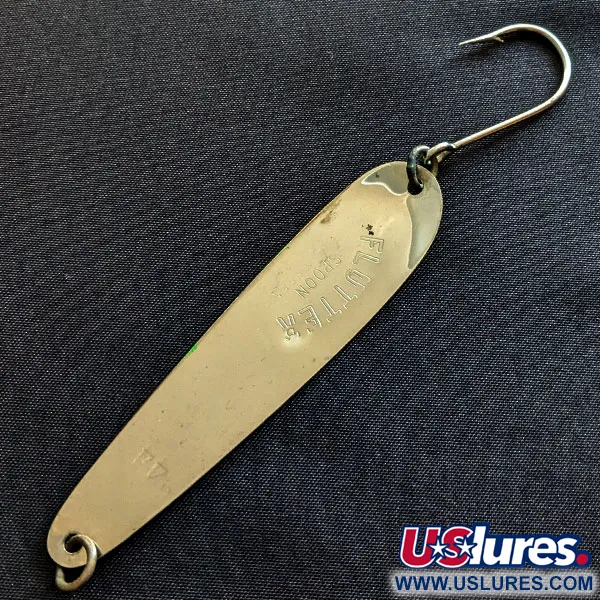 Luhr Jensen Flutter 44 Glow, нікель/білий/зелений Glow, 4,5 г, блесна коливалка (колебалка) #19361