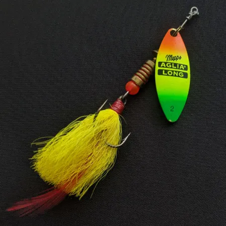 Mepps Aglia Long 2 Dressed (Bucktail ), Fluo UV, 7,4 г, блешня оберталка (вертушка) #19411