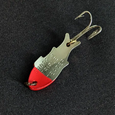 Shoff's Triple Teazer, нікель/червоний, 3,5 г, блесна коливалка (колебалка) #19464