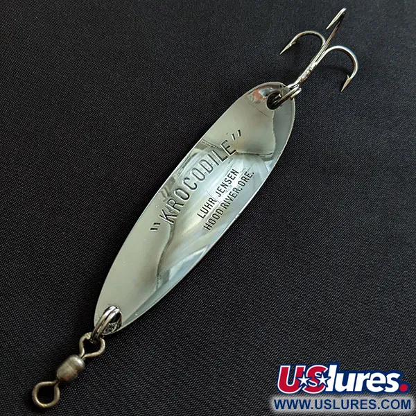 Luhr Jensen Krocodile #5, нікель, 42 г, блесна коливалка (колебалка) #19537