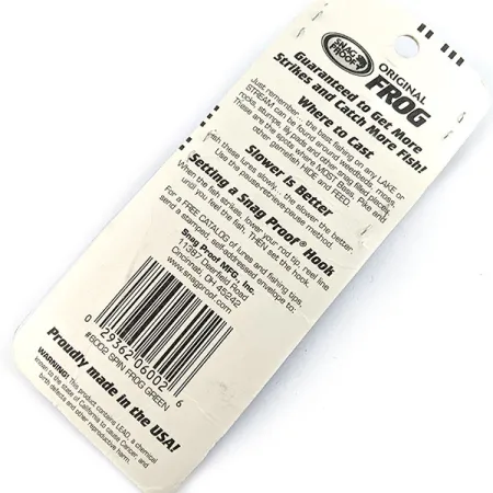 Snag Proof Original Frog, spin frog green, 7 г, воблер #19556