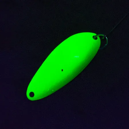 Seneca Flutter Cleo (Hula Girl), нікель/жовтий/зелений UV, 4 г, блесна коливалка (колебалка) #19566