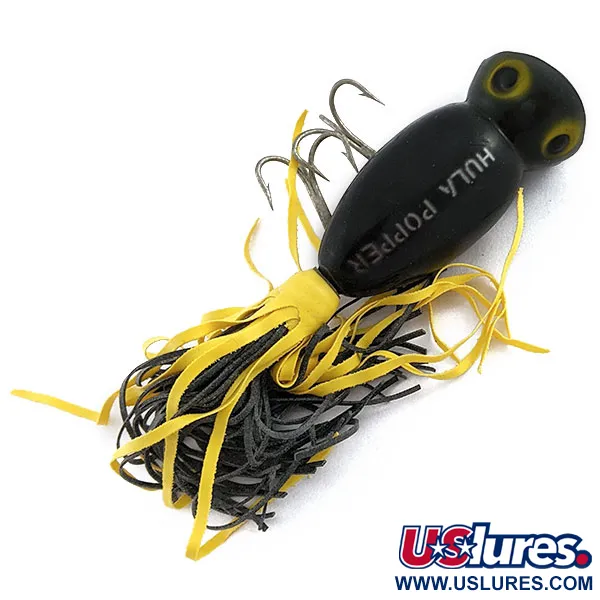  Fred Arbogast Hula Popper, чорний, 10 г, воблер #19603