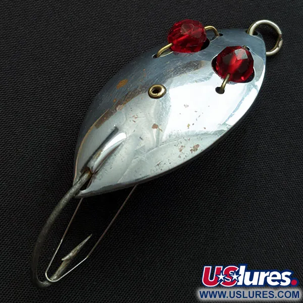 Hofschneider Red Eye Junior Weedless, нікель/червоні очі, 13 г, блесна коливалка (колебалка) #19640