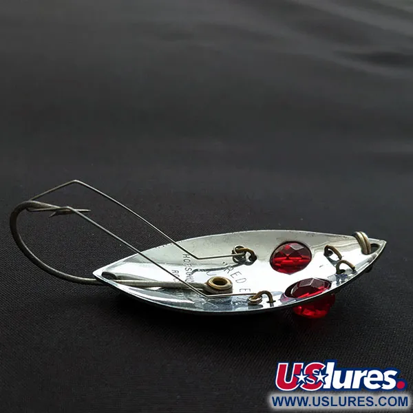 Hofschneider Red Eye Junior Weedless, нікель/червоні очі, 13 г, блесна коливалка (колебалка) #19640