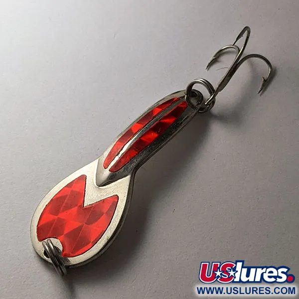 Glen Evans Loco 2, нікель/червоний, 7 г, блесна коливалка (колебалка) #19659