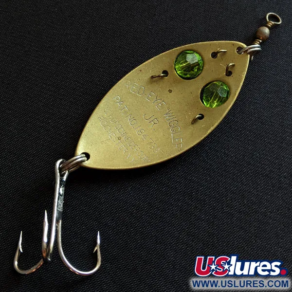 Hofschneider Red Eye Junior, латунь/зелений, 11 г, блесна коливалка (колебалка) #19706