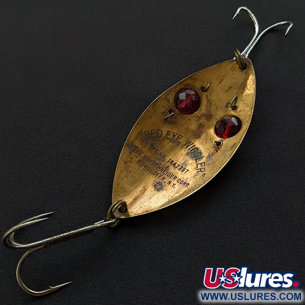 Hofschneider Red Eye Wiggler, латунь/червоні очі, 25 г, блесна коливалка (колебалка) #19767