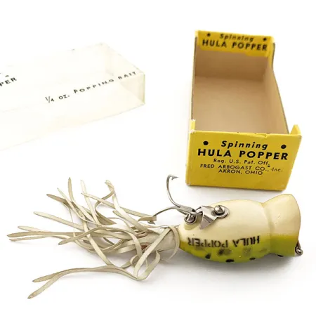 Fred Arbogast Hula Popper( 1960-x років), Leopard Frog , 7 г, воблер #19804