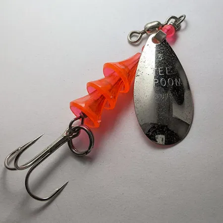  Luhr Jensen Tee Spoon #3, нікель/червоний, 7 г, блешня оберталка (вертушка) #19817