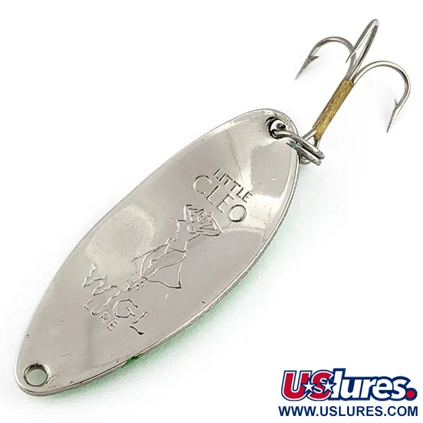 Seneca Little Cleo (Hula Girl), білий/зелений/нікель Glow, 14 г, блесна коливалка (колебалка) #19870