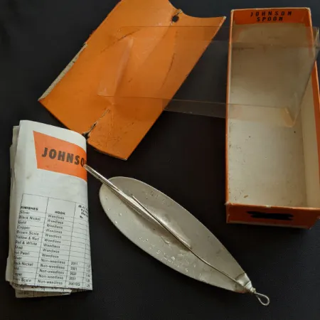 Незачіпляйка Johnson Silver Minnow 1410 (1950-x років), срібло, 28 г, блесна коливалка (колебалка) #19878