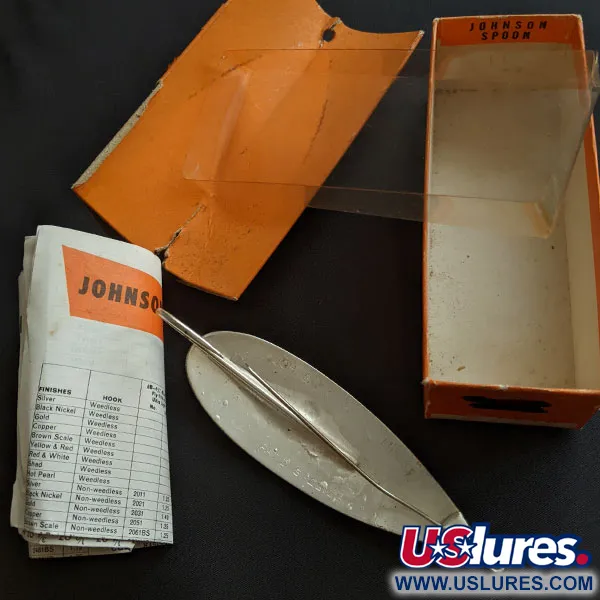  Незачіпляйка Johnson Silver Minnow 1410 (1950-x років), срібло, 28 г, блесна коливалка (колебалка) #19878