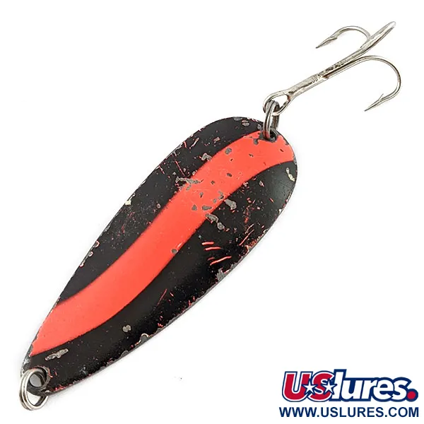 Worth Chippewa Steel Spoon, чорний/нікель/червоний, 14 г, блесна коливалка (колебалка) #19895