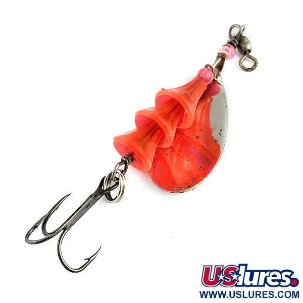   Luhr Jensen Tee Spoon #3, нікель/червоний UV, 7 г, блешня оберталка (вертушка) #19934