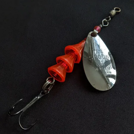  Luhr Jensen Tee Spoon #3, нікель/червоний UV, 7 г, блешня оберталка (вертушка) #19934