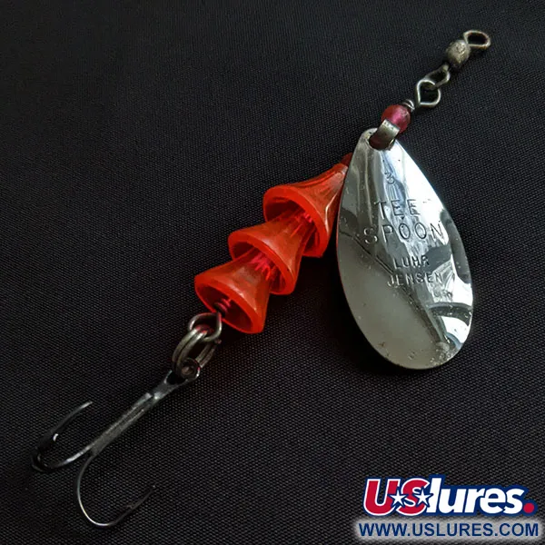   Luhr Jensen Tee Spoon #3, нікель/червоний UV, 7 г, блешня оберталка (вертушка) #19934