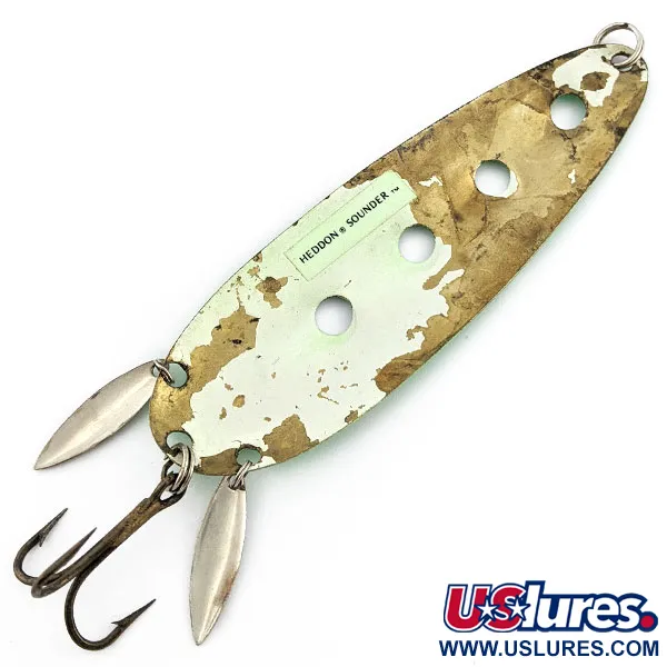  Heddon Sounder UV, зелений/латунь/білий UV, 19 г, блесна коливалка (колебалка) #19980