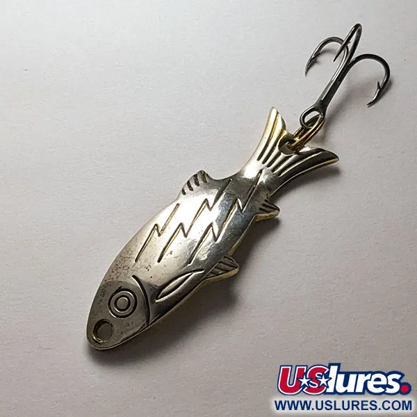  Atlantic Lures Golden Wobble-Fish, золото/нікель, 7 г, блесна коливалка (колебалка) #20128