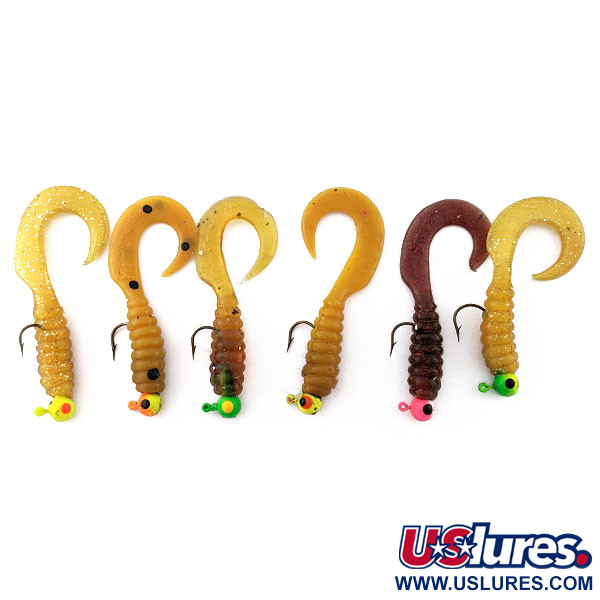  Mister Twister Curly Tail Jig, жовтий/зелений/рожевий/червоний, 3,6 г, до рибалки #20148