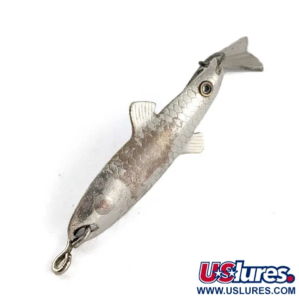 Vintage Fred Arbogast Spin-Liz fishing lure, срібло, 7 г, блесна коливалка (колебалка) #20187