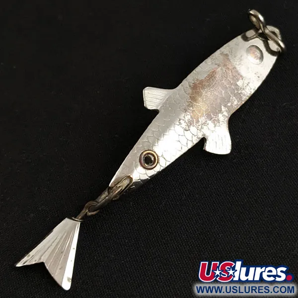 Vintage Fred Arbogast Spin-Liz fishing lure, срібло, 7 г, блесна коливалка (колебалка) #20187
