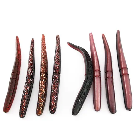 Lunker City Baby Slug-Go 4.5, 8 штук, Red, до рибалки #20288